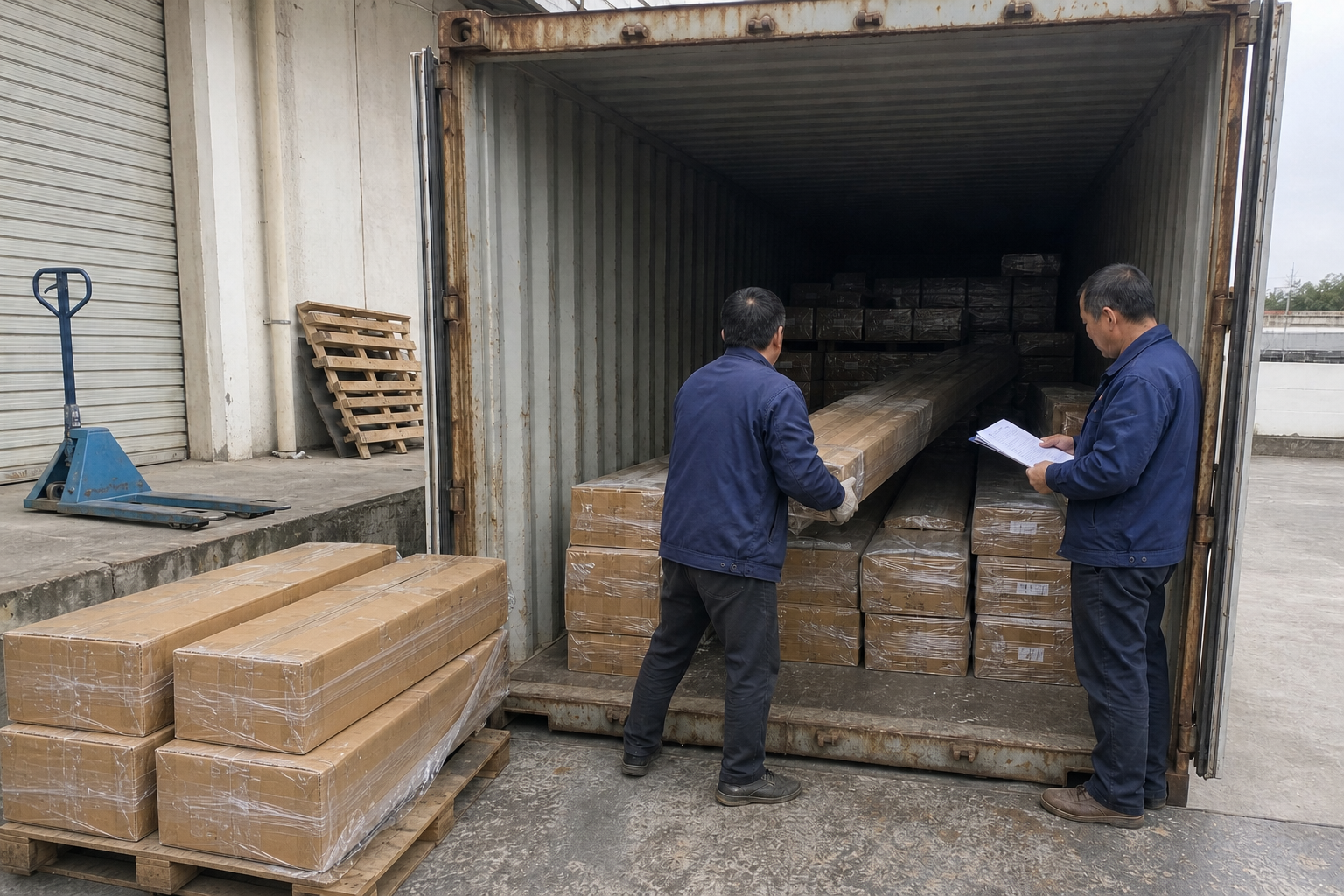 shipping and receiving WPC wall panels from China